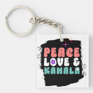 Kamala Harris 2024 for President Groovy Key Ring