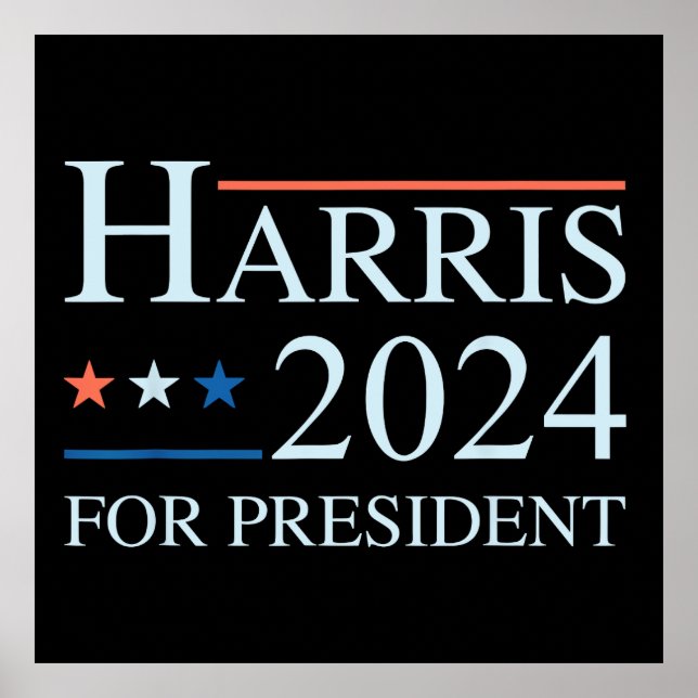 Kamala Harris 2024 For President Poster (Front)