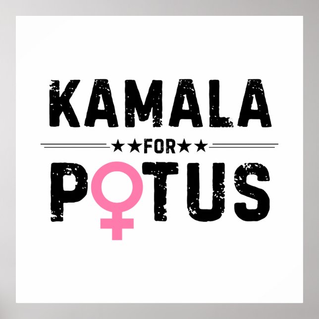 Kamala Harris 2024 For President POTUS Poster (Front)