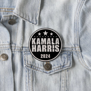 Kamala Harris 2024 For President Retro Election 7.5 Cm Round Badge
