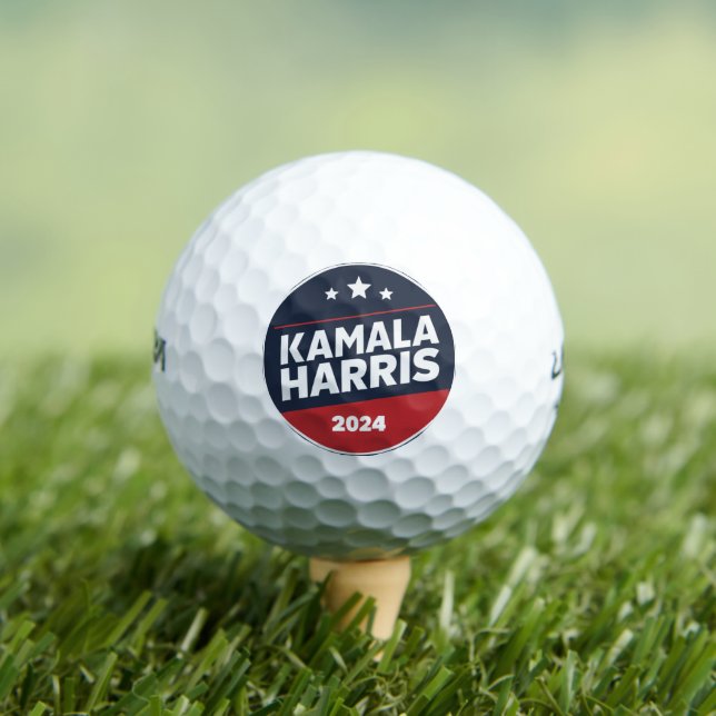 Kamala Harris 2024 For President Retro Election Golf Balls (Insitu Tee)