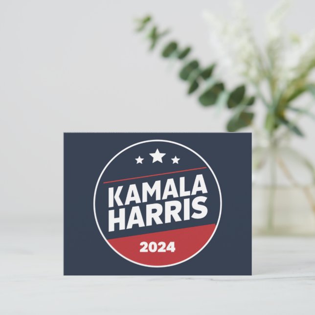Kamala Harris 2024 For President Retro Election Postcard (Standing Front)