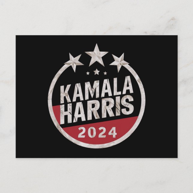 Kamala Harris 2024 For President Retro Election Postcard (Front)