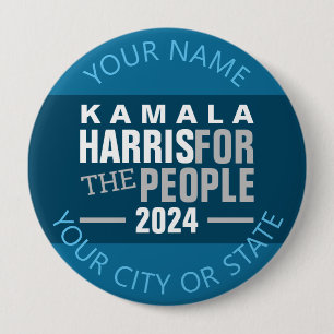 Kamala Harris 2024 For The People Vote Political 10 Cm Round Badge