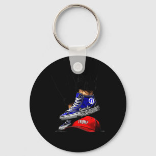 Kamala Harris 2024 High Heels Stepping On Red Mega Key Ring