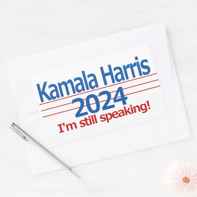 Kamala Harris 2024 I'm Still Speaking! Rectangular Sticker (Envelope)