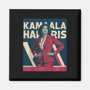 Kamala Harris 2024 - Leading With Strength Design  Magnet