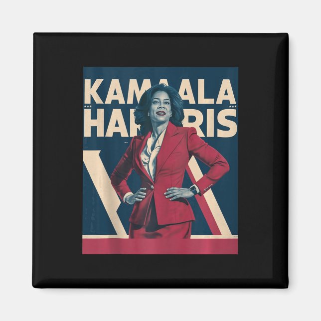 Kamala Harris 2024 - Leading With Strength Design  Magnet (Front)
