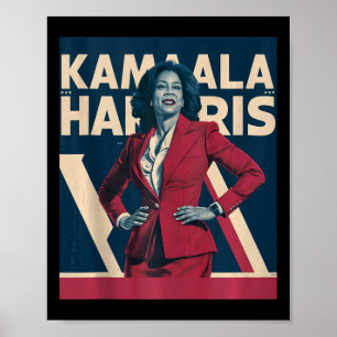 Kamala Harris 2024 - Leading With Strength Design  Poster