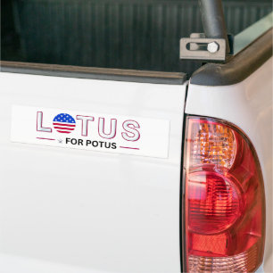 Kamala Harris 2024 Lotus for Potus Bumper Sticker