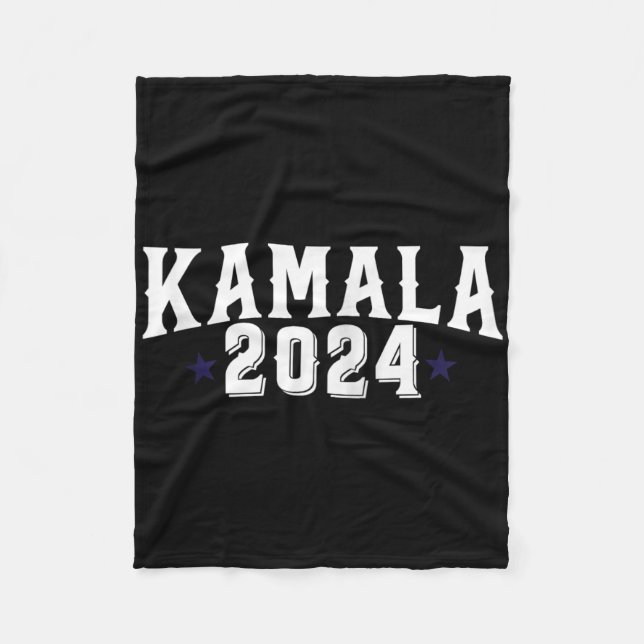 Kamala Harris 2024 Madam President Election Campai Fleece Blanket (Front)