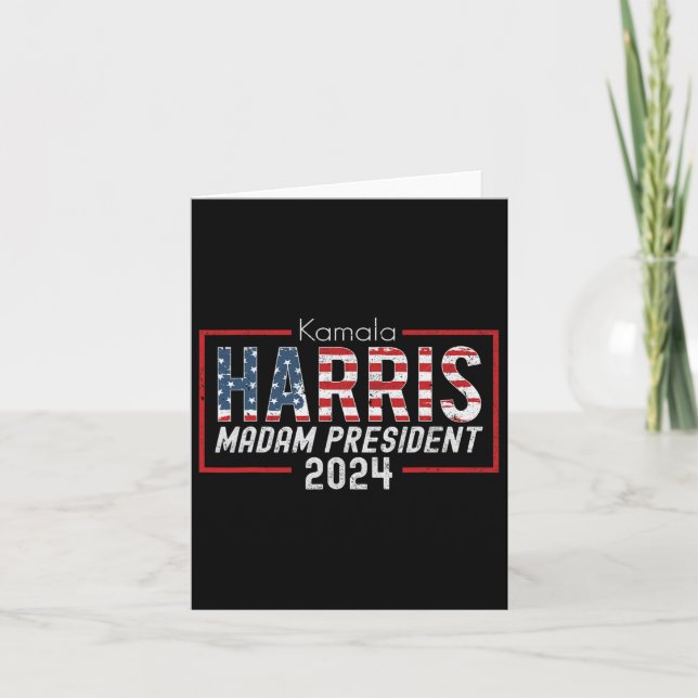 Kamala Harris 2024 Madam President Election Costum Card (Front)