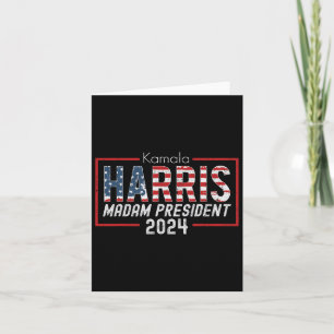 Kamala Harris 2024 Madam President Election Costum Card
