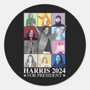 Kamala Harris 2024 Madam President Election Democr Classic Round Sticker