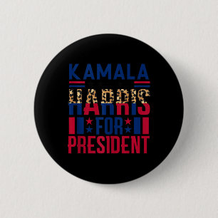 Kamala Harris 2024 Madam President Kamala 47 Usa E 6 Cm Round Badge