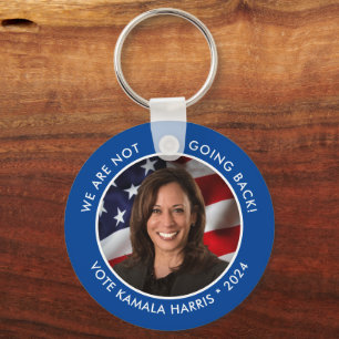 Kamala Harris 2024 Not Going Back Photo Key Ring