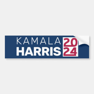 Kamala Harris 2024 President American Flag Vintage Bumper Sticker