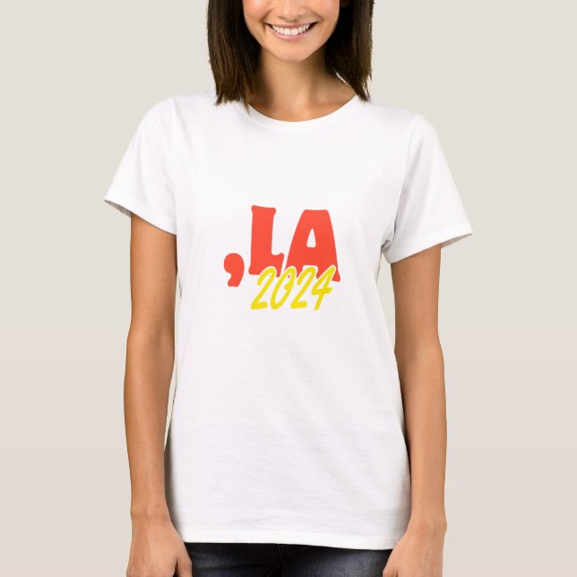 kamala harris 2024 president comma la funn t-shirt (Front)