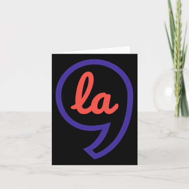 Kamala Harris 2024 President Comma La Funny  Card (Front)