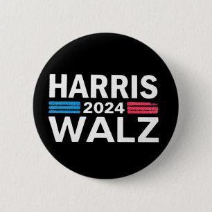Kamala Harris 2024 President Comma La Funny Hat  6 Cm Round Badge