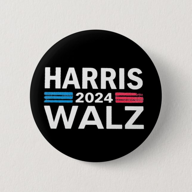 Kamala Harris 2024 President Comma La Funny Hat  6 Cm Round Badge (Front)
