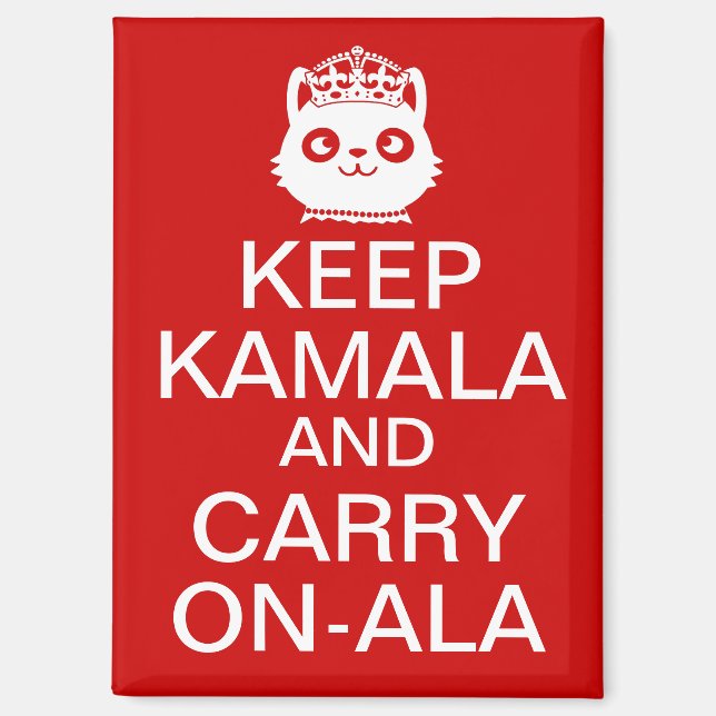 Kamala Harris 2024 President Keep Calm Carry On Magnet (Front)