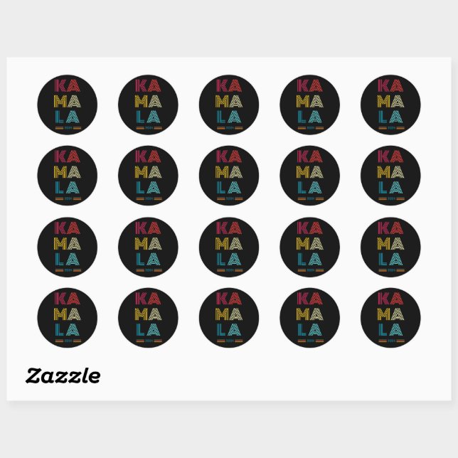 Kamala Harris 2024 Presidential Election Classic Round Sticker (Sheet)