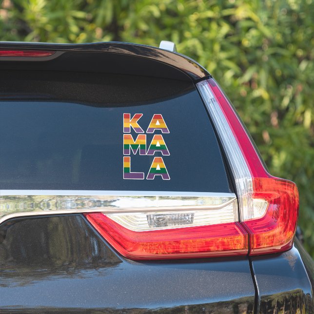 Kamala Harris 2024 Rainbow Flag Gay Pride LGBT  (Car Side)