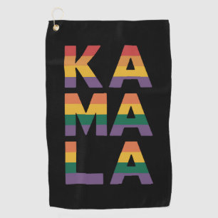 Kamala Harris 2024 Rainbow Flag Gay Pride LGBT  Golf Towel