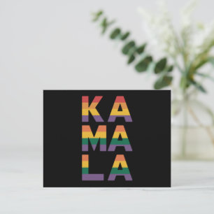 Kamala Harris 2024 Rainbow Flag Gay Pride LGBT  Postcard