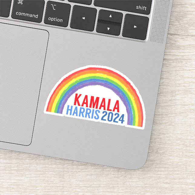 Kamala Harris 2024 Rainbow LGBTQ Laptop (Detail)