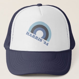 Kamala Harris 2024 Retro Rainbow  Trucker Hat