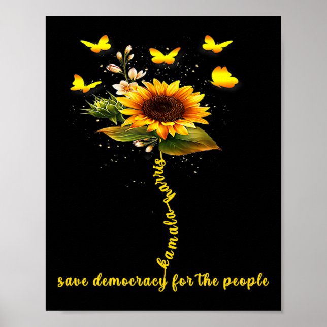 Kamala Harris 2024 Save Democracy For The People S Poster (Front)