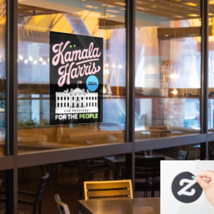 Kamala Harris 2024 Social Democrat Vote Blue  Window Cling