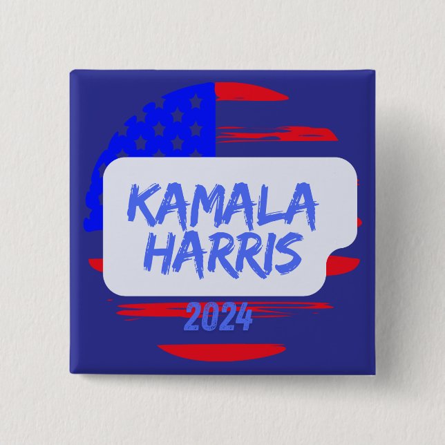 Kamala Harris 2024. Square  15 Cm Square Badge (Front)