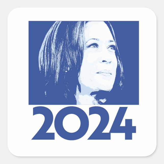 Kamala Harris 2024 Square Sticker (Front)