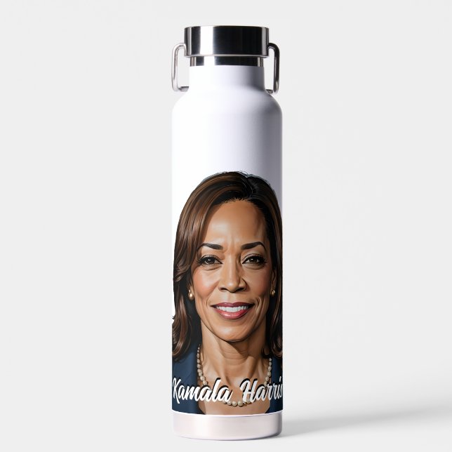  Kamala Harris 2024  Stars and Stripes Water Bottle (Front)