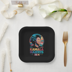 Kamala Harris 2024 Vote President Kamala Election Paper Plate