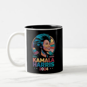 Kamala Harris 2024 Vote President Kamala Election  Two-Tone Coffee Mug