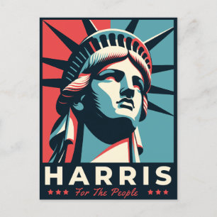 Kamala Harris 2024 VP to President Black Woman 24  Holiday Postcard