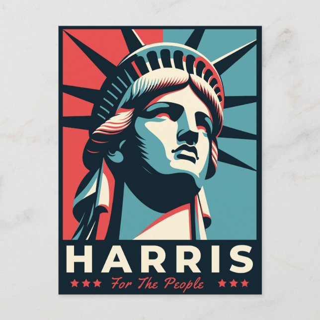 Kamala Harris 2024 VP to President Black Woman 24  Holiday Postcard (Front)