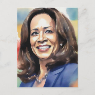 Kamala Harris 2024 VP to President Black Woman 24 Postcard