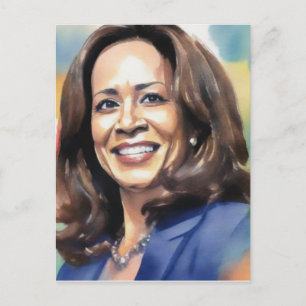 Kamala Harris 2024 VP to President Black Women Sis Holiday Postcard