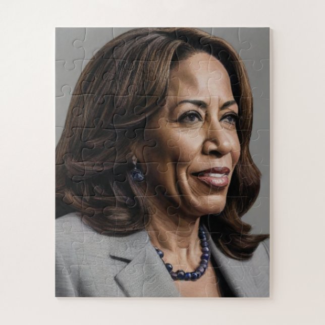 Kamala Harris 2024 VP to President Black Women Sis Jigsaw Puzzle (Vertical)
