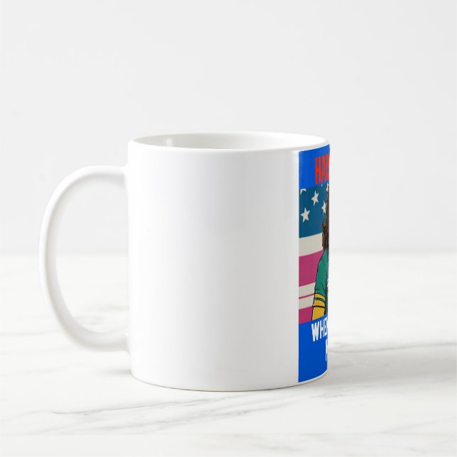 KAMALA HARRIS 2024 WHEN WE FIGHT WE WIN COFFEE MUG (Left)