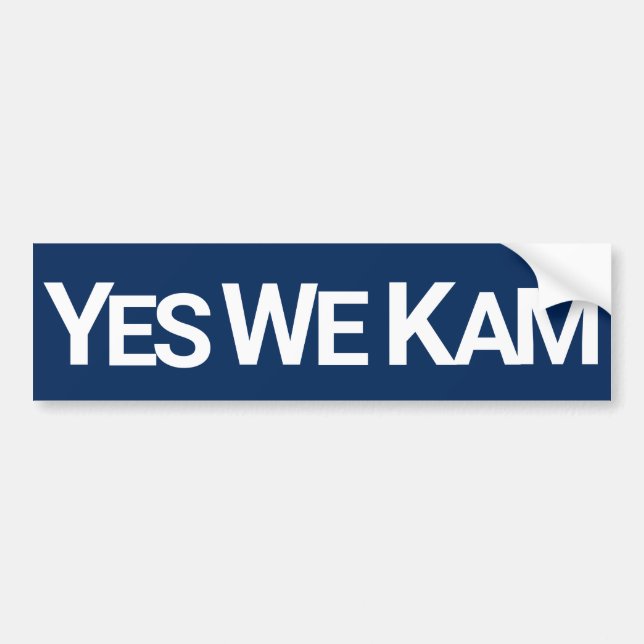 Kamala Harris 2024 YES WE KAM Bumper Sticker (Front)