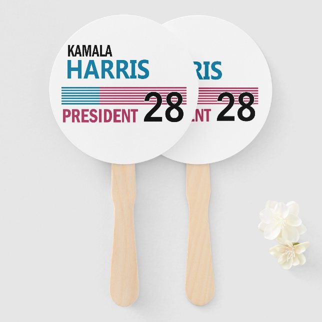 Kamala Harris 2028 Hand Fan (Front and Back)