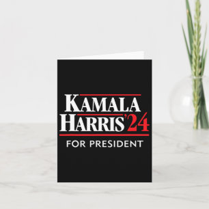 Kamala Harris 24 For President 2024 Card