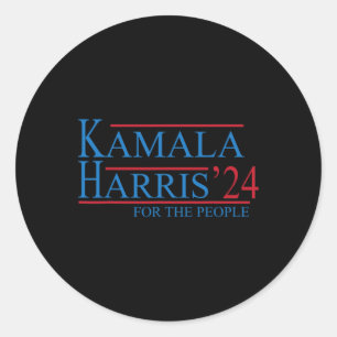 Kamala Harris 24 For The People Election 2024 Classic Round Sticker