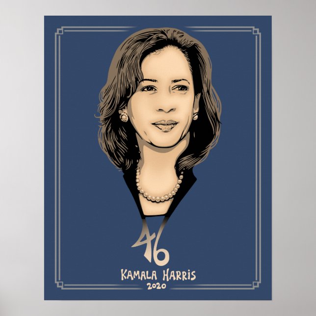 Kamala Harris 46 Poster (Front)